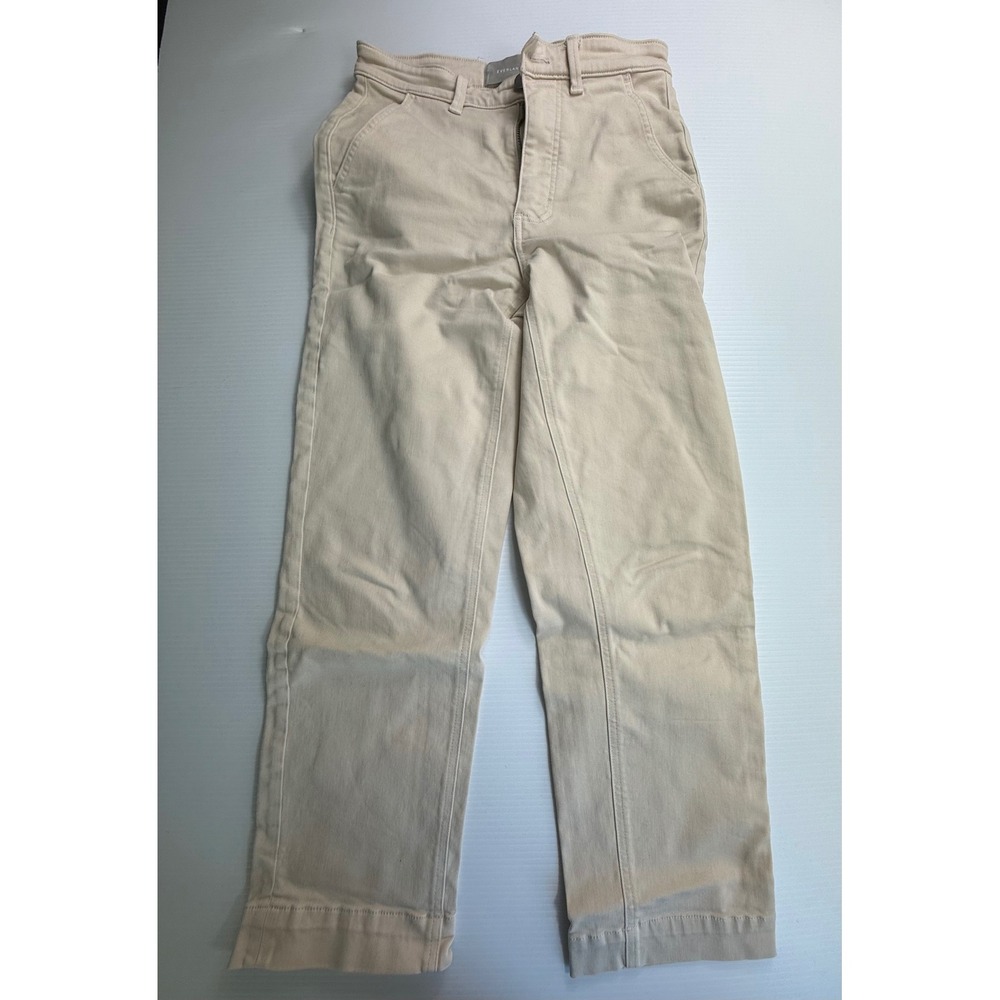 Everlane The Way High Drape Pant Crop Beige Size 6 Womens Trousers